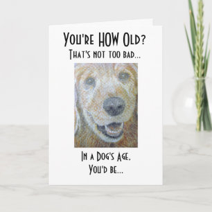 Cartão Na idade de um cão