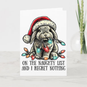 Cartão Na Lista dos Travessos e Não Me Arrependo Coelho C