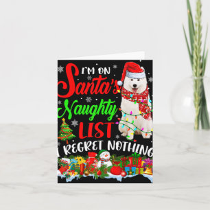 Cartão Na lista negra do Papai Noel Xmas American Eskimo
