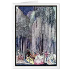 Cartão Na maneira à dança por Kay Nielsen