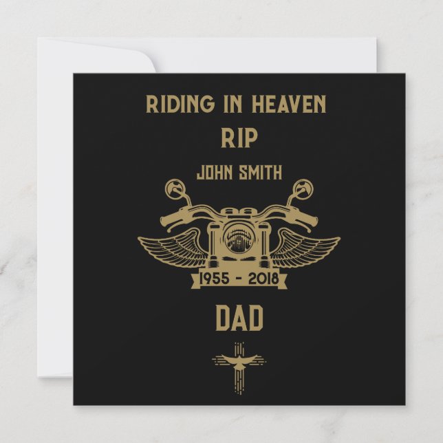 Cartão Na Memória, Funeral Do Rider Biker (Frente)