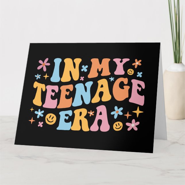 Cartão Na Minha Época De Adolescência Eu (Frente)