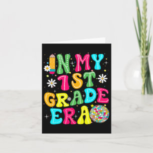 Cartão Na Minha Era de Aluna da 1ª Série Menina Volta às 