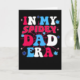 Cartão Na Minha Era de Pai do Spidey Estilo Groovy Divert