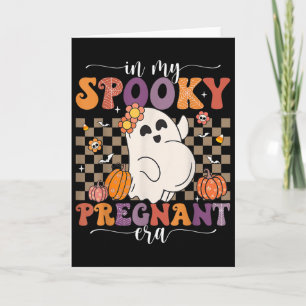 Cartão Na Minha Era Infantil Ghost Halloween Grávida