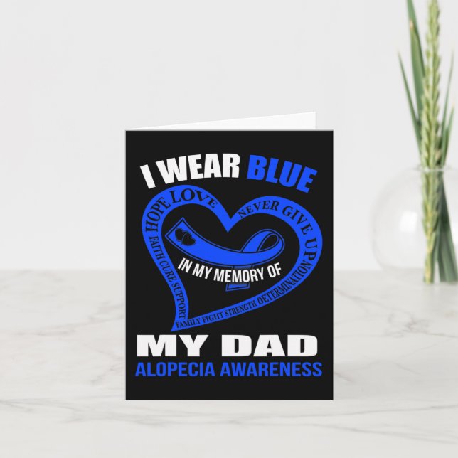 Cartão Na minha memória do meu pai, SENSIBILIZAÇÃO ALOPEC (Frente)