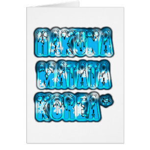 Cartão Na moda azul vintage Zombi Design Hakuna Matata K