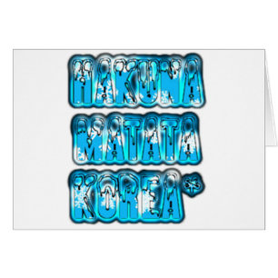 Cartão Na moda azul vintage Zombi Design Hakuna Matata K