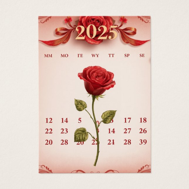 Cartão na moda de cartão cartão de visita novo ano (Frente)