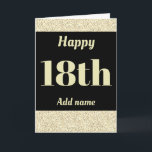 Cartão Na moda personalizado feliz aniversário 18<br><div class="desc">Cartão de aniversário feliz personalizado e Na moda</div>