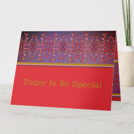 Cartão Na moda Red E Plum Purple