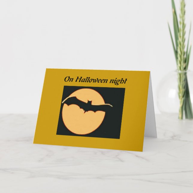 Cartão Na Noite de Halloween (Frente)