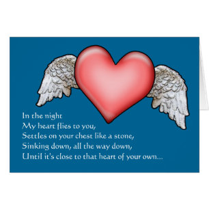 Cartão Na noite, meu coração voa para você...