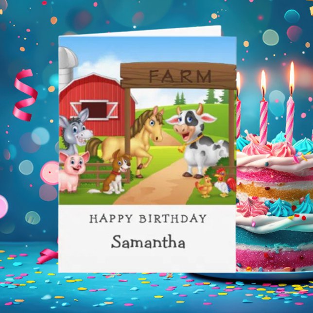 Cartão Na placa do primeiro aniversario da Fazenda (Moo-ve on over to get your hands on this fabulous card and make someone's day truly special!)