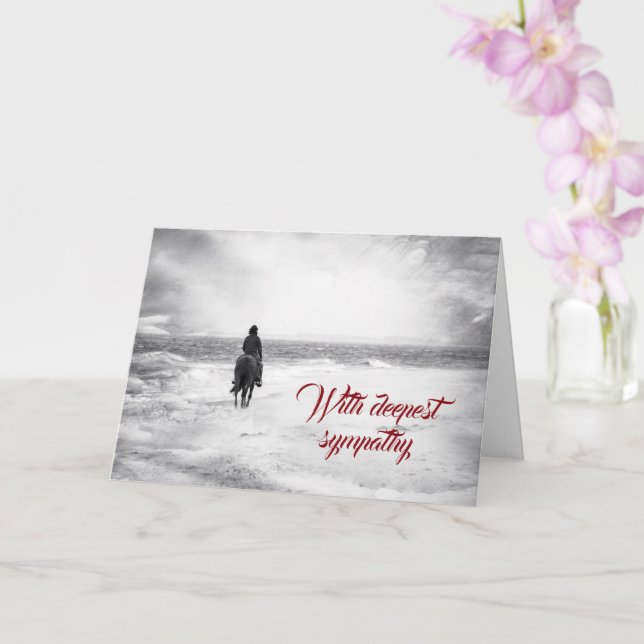 Cartão Na praia     - Com profunda simpatia (Orquídea)