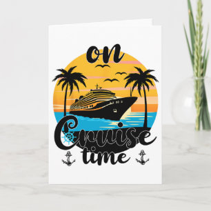 Cartão Na Praia do Tempo de Cruzeiro Férias de Verão Corr