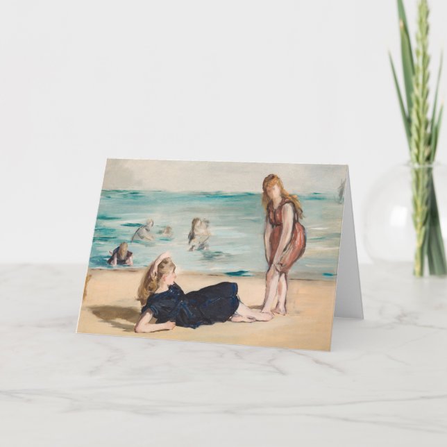 Cartão Na praia | Édouard Manet (Frente)