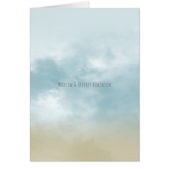 Cartão Na praia surf praia obrigado de casamento (Frente)