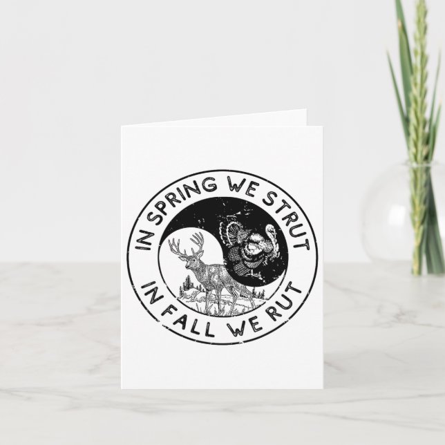 Cartão Na Primavera Nós Desfilamos No Outono Nós Estamos  (Frente)