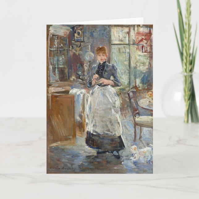 Cartão Na sala de jantar | Berthe Morisot (Frente)