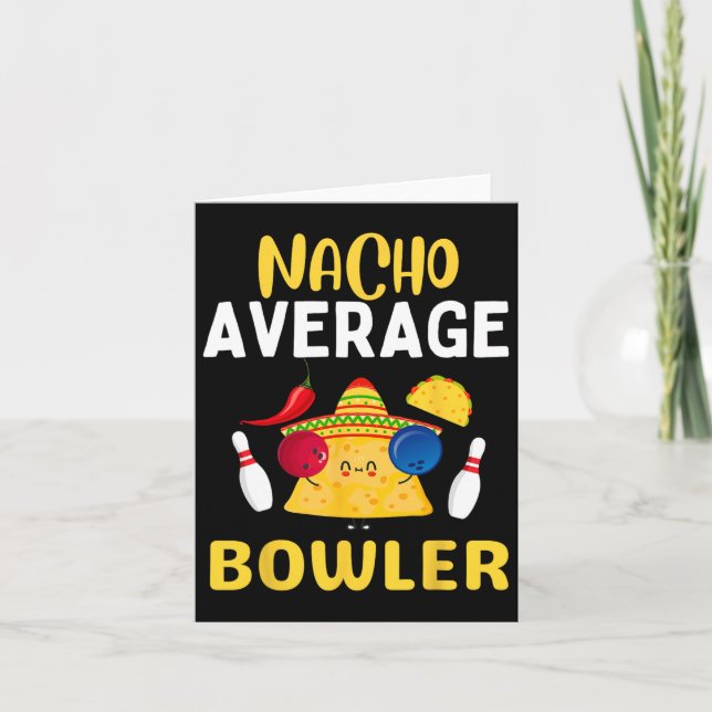 Cartão Nacho Average Bowler Cinco De Mayo Boliche Mexican (Frente)