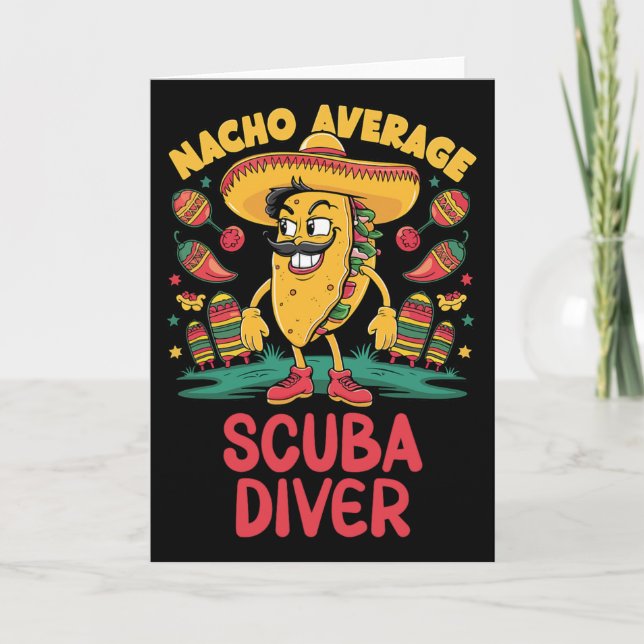 Cartão Nacho Average Scu Diver Cinco De Mayo Mexicano Div (Frente)