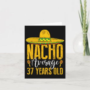 Cartão Nacho Média 37 Anos 37 Anos Cinco de Aniversário