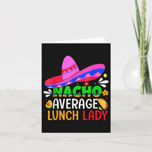 Cartão Nacho Média Almoço Lady Cinco De Mayo Fiesta Mexi (Frente)