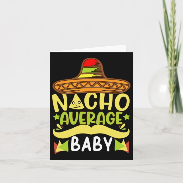 Cartão Nacho Média Bebê Engraçado Cinco De Mayo (Frente)