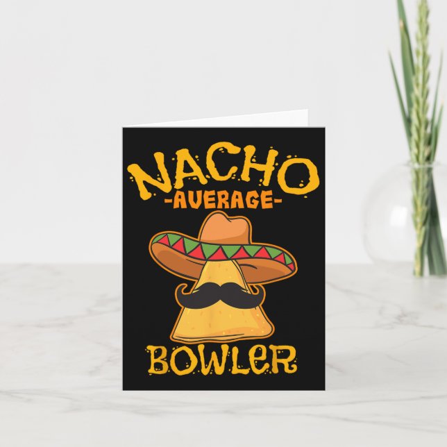 Cartão Nacho Média Bowler Boliche Mexicana Cinco De Mayo (Frente)