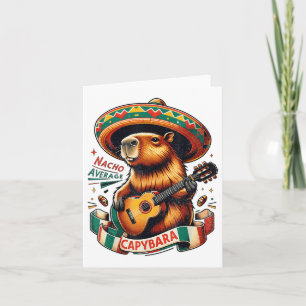 Cartão Nacho Média Capybara Cinco de Mayo Men Meninos _1