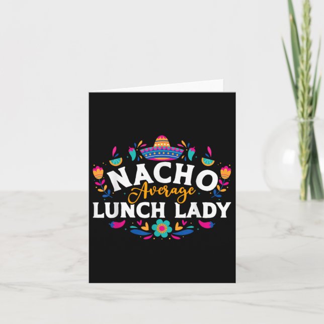 Cartão Nacho Média de Almoço Lady Cinco De Mayo Correspon (Frente)