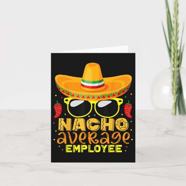 Cartão Nacho Média de Funcionários Cinco De Mayo Aniversá (Frente)