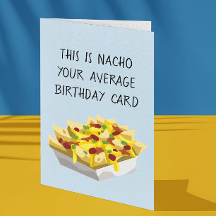 Cartão Nacho Média Mexicana de Comida de Comida Aniversár