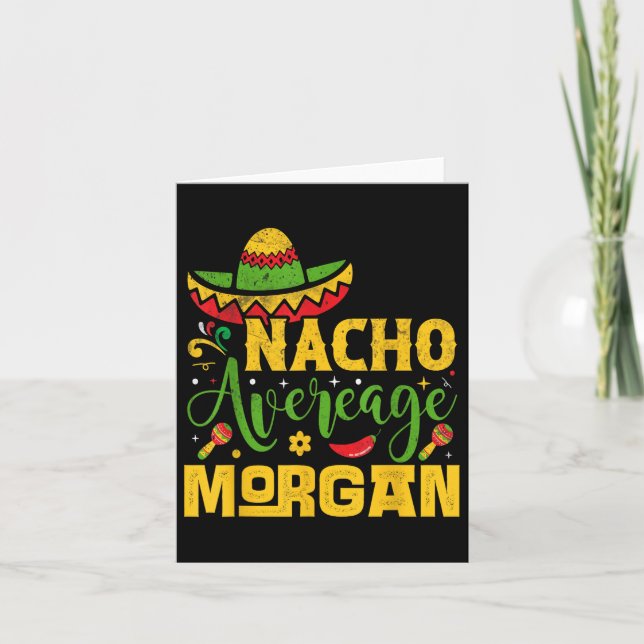 Cartão Nacho Média Morgan Custom Name Cinco De Mayo Som (Frente)