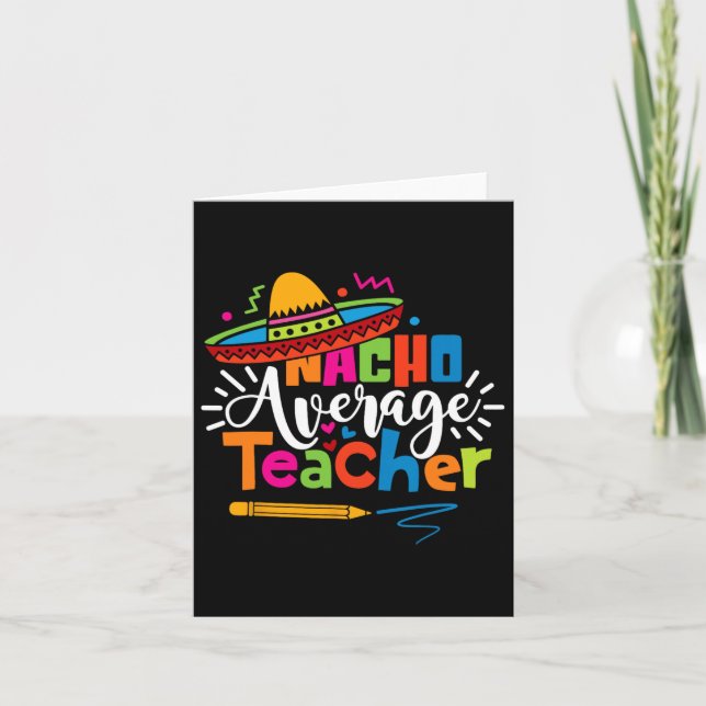 Cartão Nacho Média Professora Cinco De Mayo Fiesta Mexica (Frente)