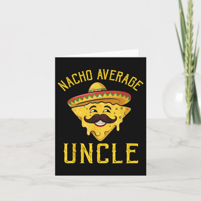Cartão Nacho Média Tio Camisa Que Corresponde Às Cinco Fa (Frente)
