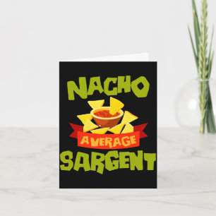 Cartão Nacho sargento médio sobrenome de aniversário engr