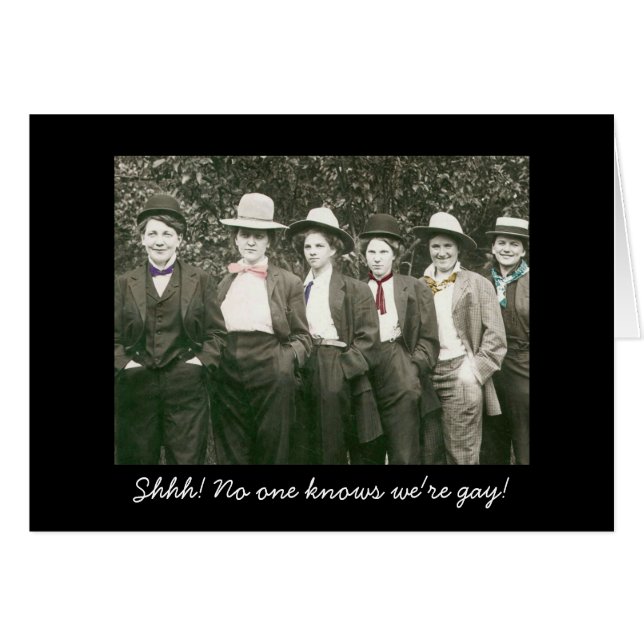 Cartão Nacional de Apoio à Lésbica Engraçado no Di (Frente Horizontal)