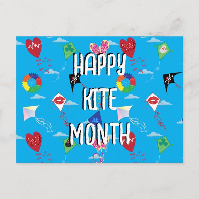 Cartão nacional de "Kite Month" (Frente)