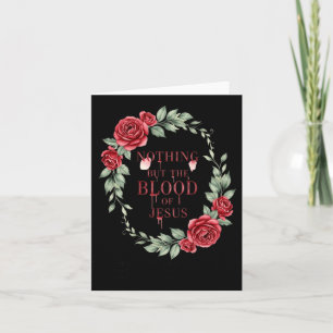 Cartão Nada Além do Sangue Versículo Bíblico Cristão Jesu