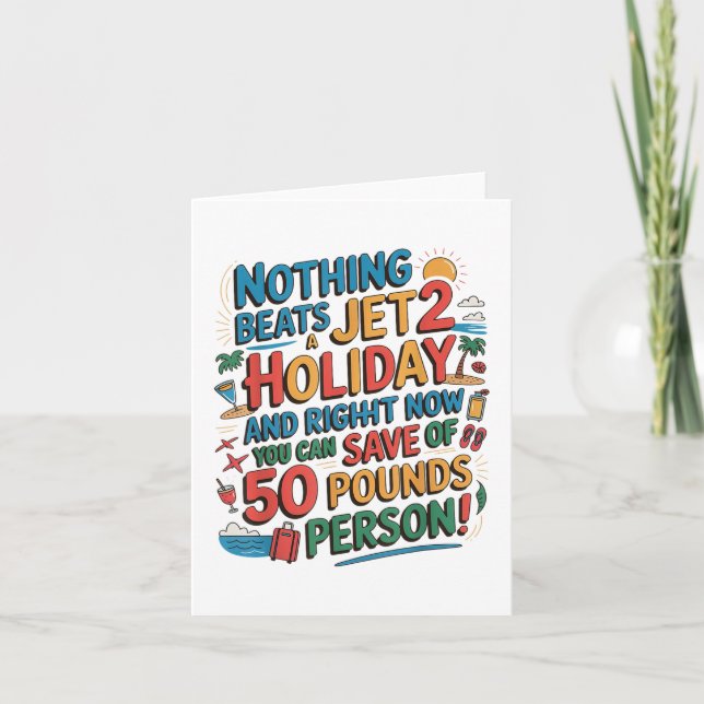 Cartão Nada Bate Numa Internet Viral De Férias Jet 2 Engr (Frente)