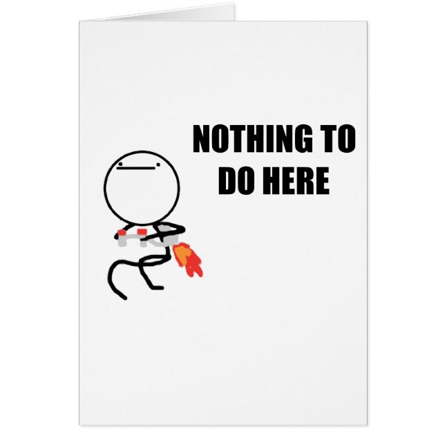 Cartão Nada fazer aqui (Frente)