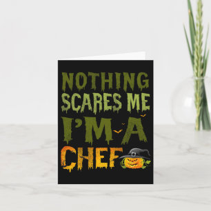 Cartão Nada me assusta, sou um Chef de Festa de Halloween