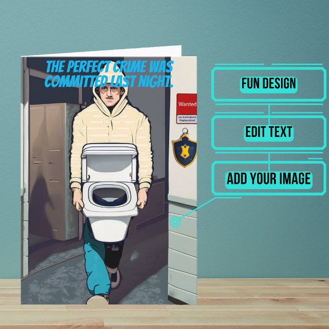 Cartão Nada para ir no aniversário da polícia (This fun card is specifically for the police officer friend in your life.)