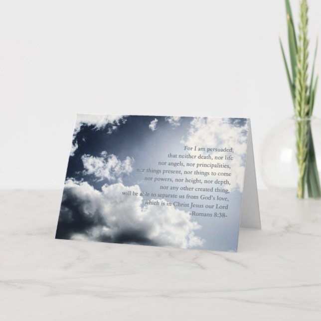 Cartão Nada pode separar-nos do amor do deus, hospício, (Frente)