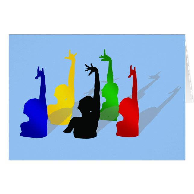 Cartão Nadadores sincronizados natação sincronizados (Frente Horizontal)