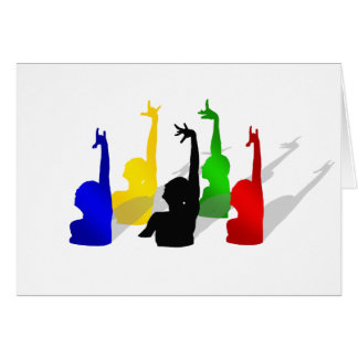 Cartão Nadadores sincronizados natação sincronizados