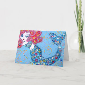 Cartão nadar com graça