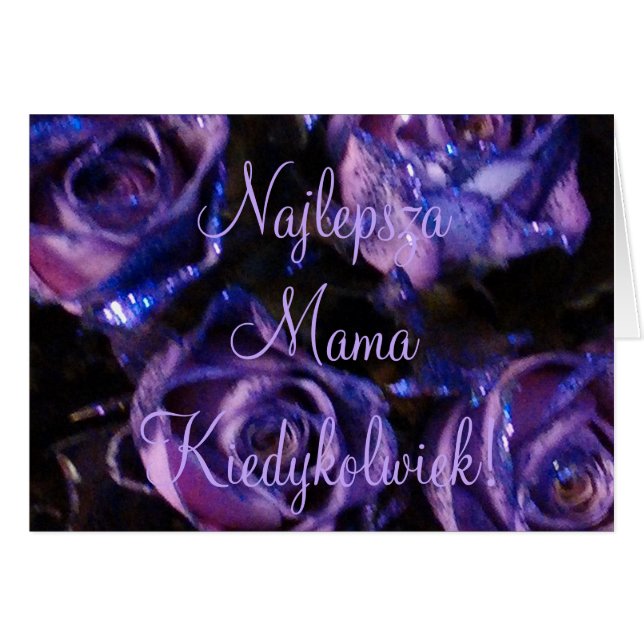 Cartão Najlepsza Mama Kiedykolwiek! A Melhor Mãe Polonesa (Frente Horizontal)